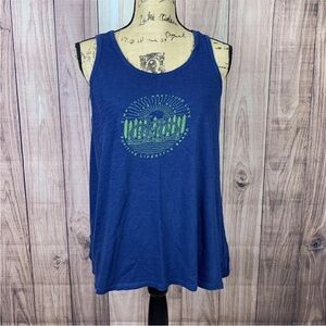 Life Is Good Womens Size Small Blue Tank Top Bike Simplicity Gratitude Love